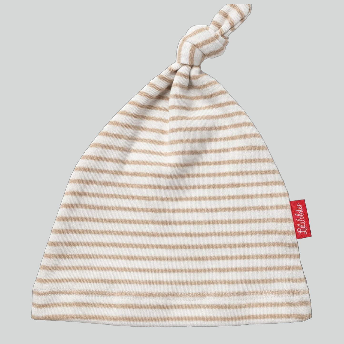 Babymütze, gestreift mit Knoten