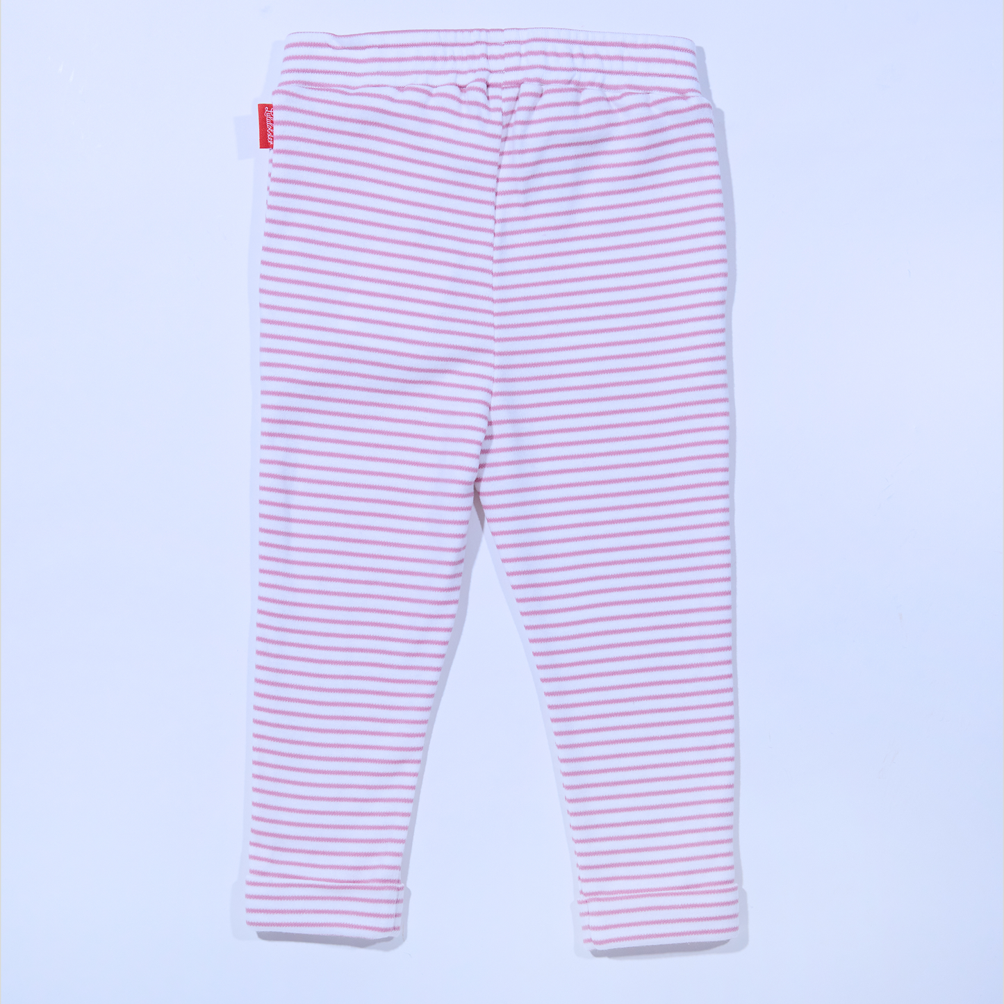 Hose aus Jersey ("Interlock"), rosé- offwhite gestreift, Stickmotiv Lululobster Logo (Kopie)