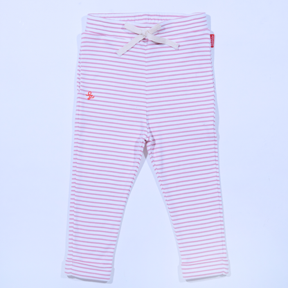 Hose aus Jersey ("Interlock"), rosé- offwhite gestreift, Stickmotiv Lululobster Logo (Kopie)