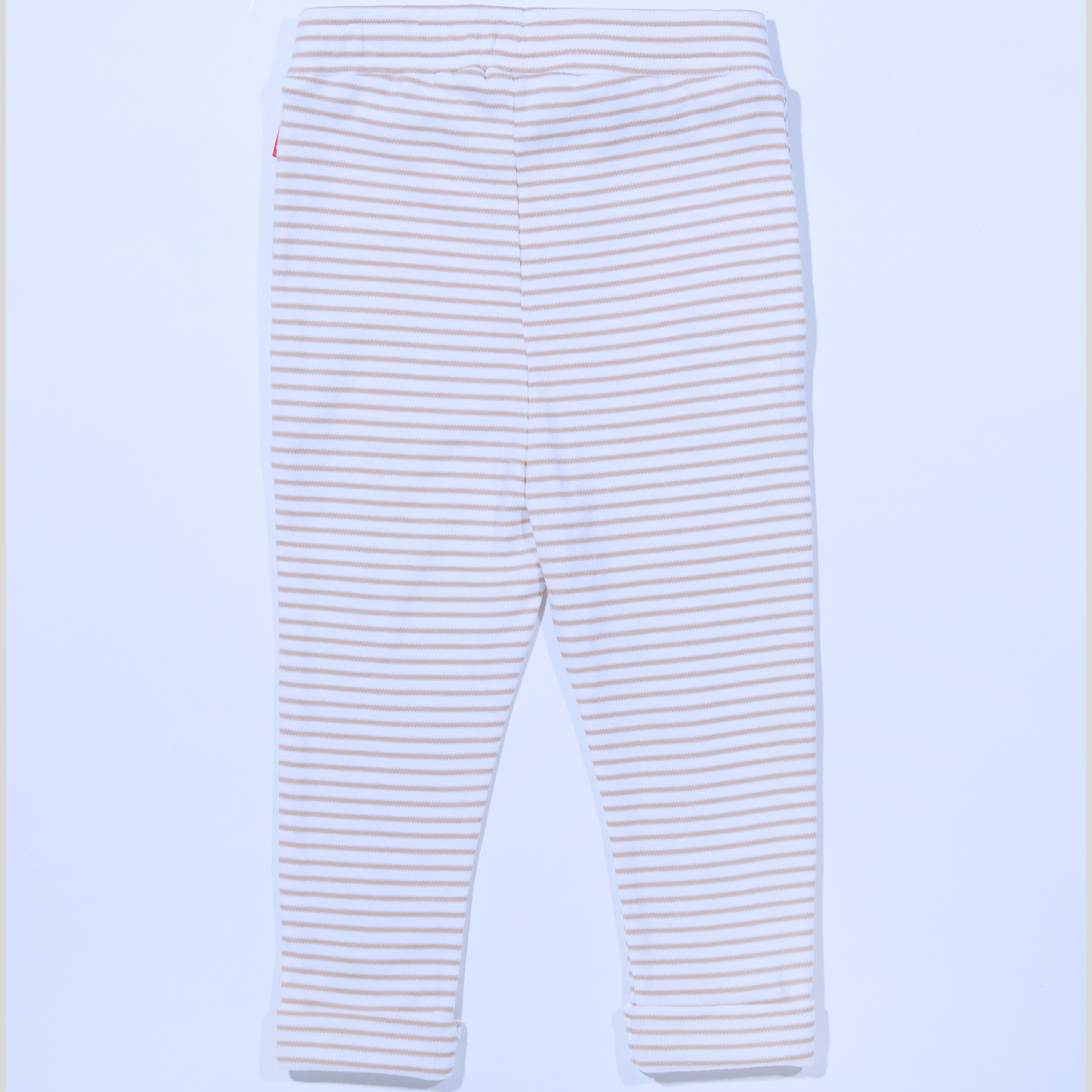 Hose aus Jersey ("Interlock"), sand offwhite gestreift, Stickmotiv Lululobster Logo (Kopie) (Kopie)