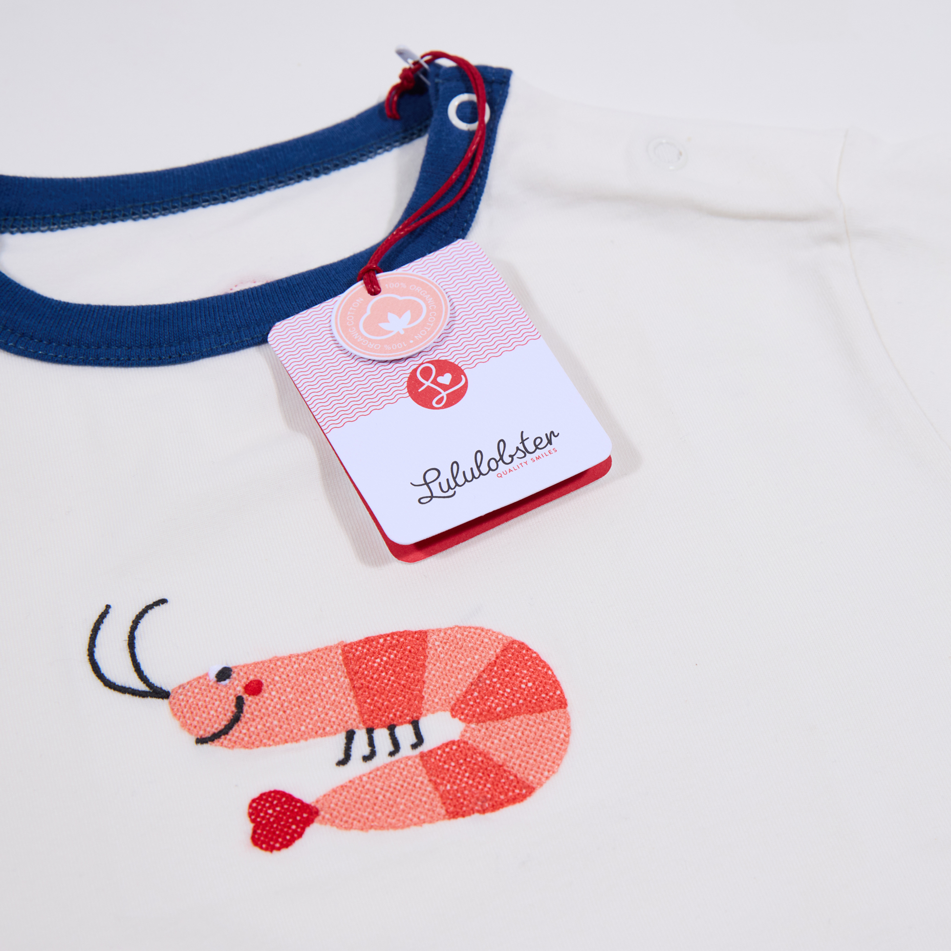 T-Shirt für Mädchen  und Jungs mit  Stickmotiv Krabbe Lululobster