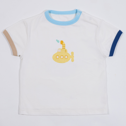 T-Shirt für Jungs mit  Stickmotiv submarine Lululobster