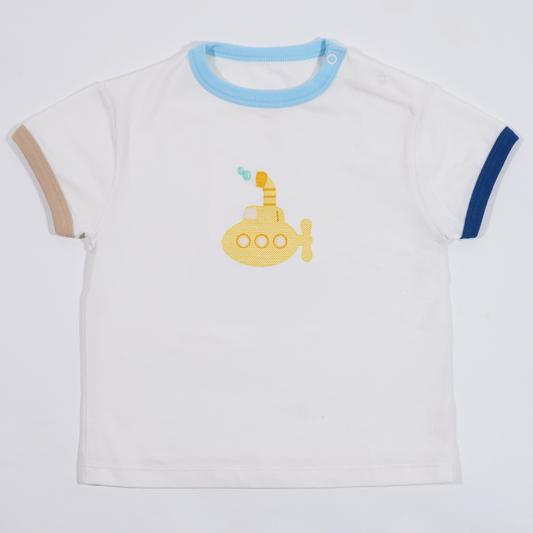 T-Shirt für Jungs mit  Stickmotiv submarine Lululobster
