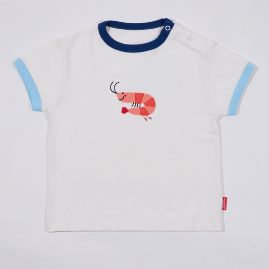 T-Shirt für Mädchen  und Jungs mit  Stickmotiv Krabbe Lululobster
