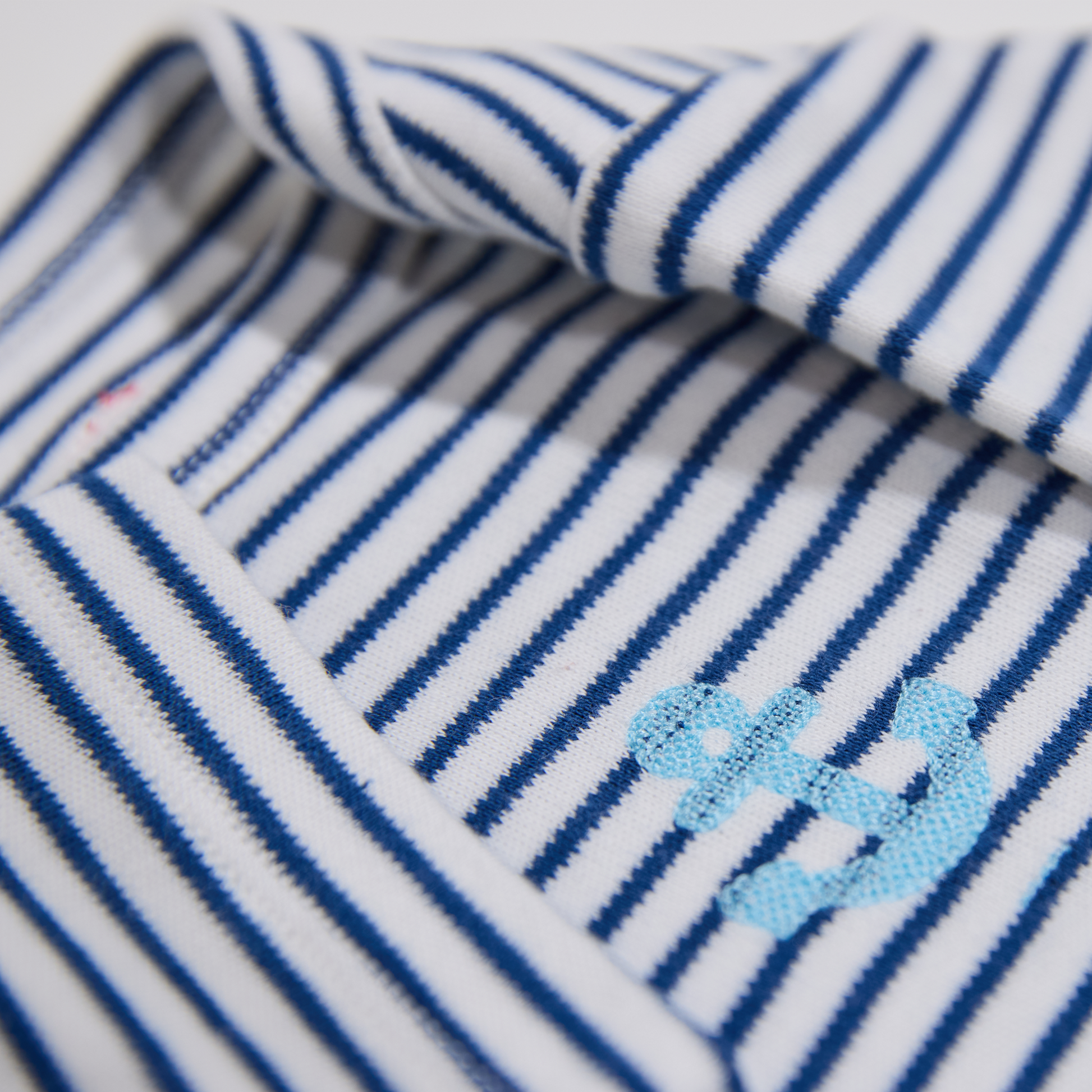 Gestreifter, blauer Babybody für Jungen, Lululobster