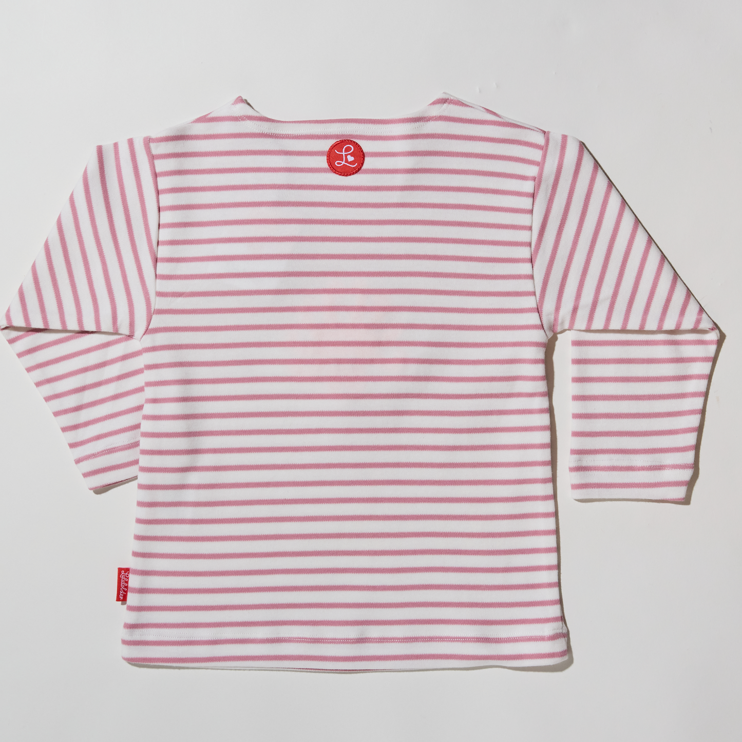 Langärmliges Kinder- T-Shirt im Marine Stil aus Bio- Baumwolle mit Stickmotiv
