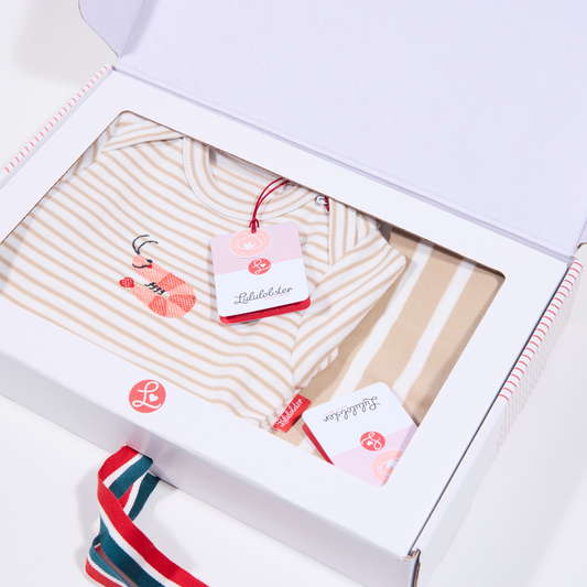 Baby-Geschenkset mit Babybody und Decke,Krabbenmotiv für unisex, Lululobster