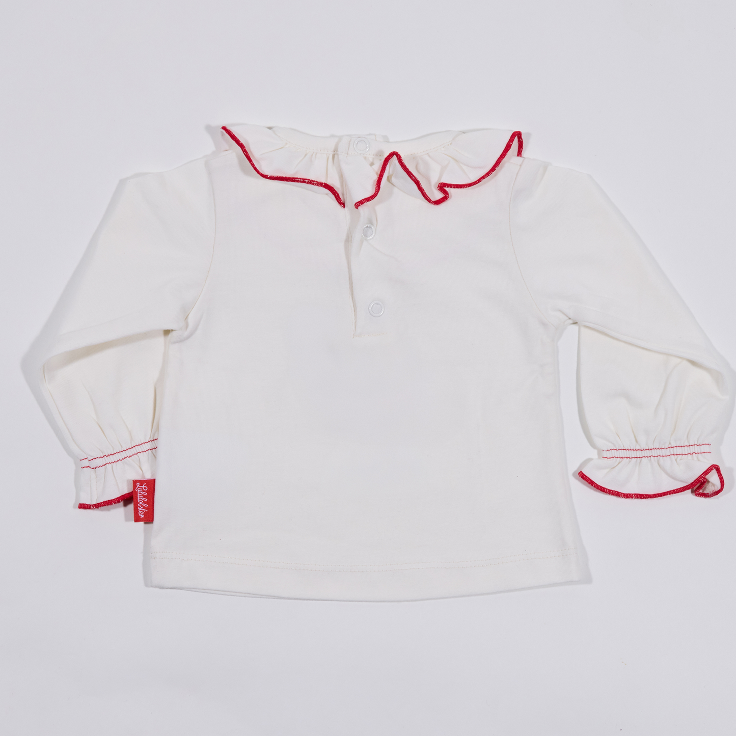 Langärmliges, T-Shirt für Mädchen mit  Stickmotiv Strauss-Lululobster