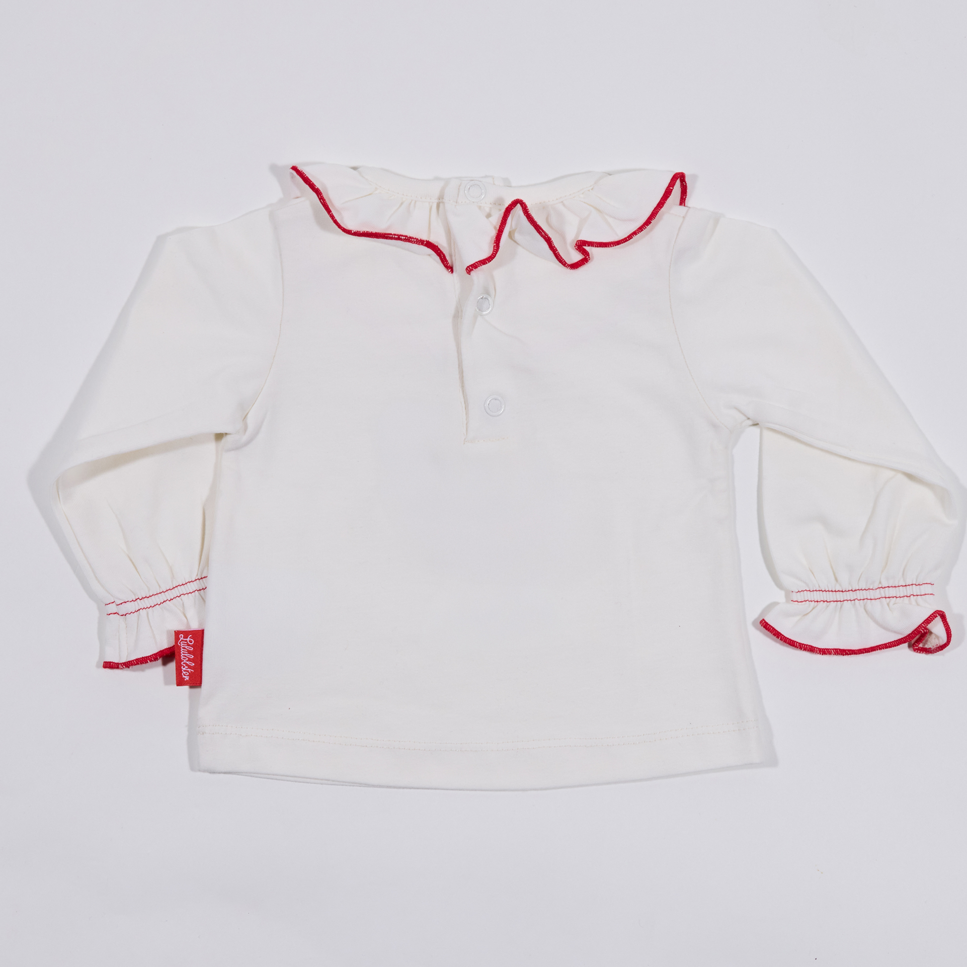 Langärmliges, T-Shirt für Mädchen mit  Stickmotiv Strauss-Lululobster