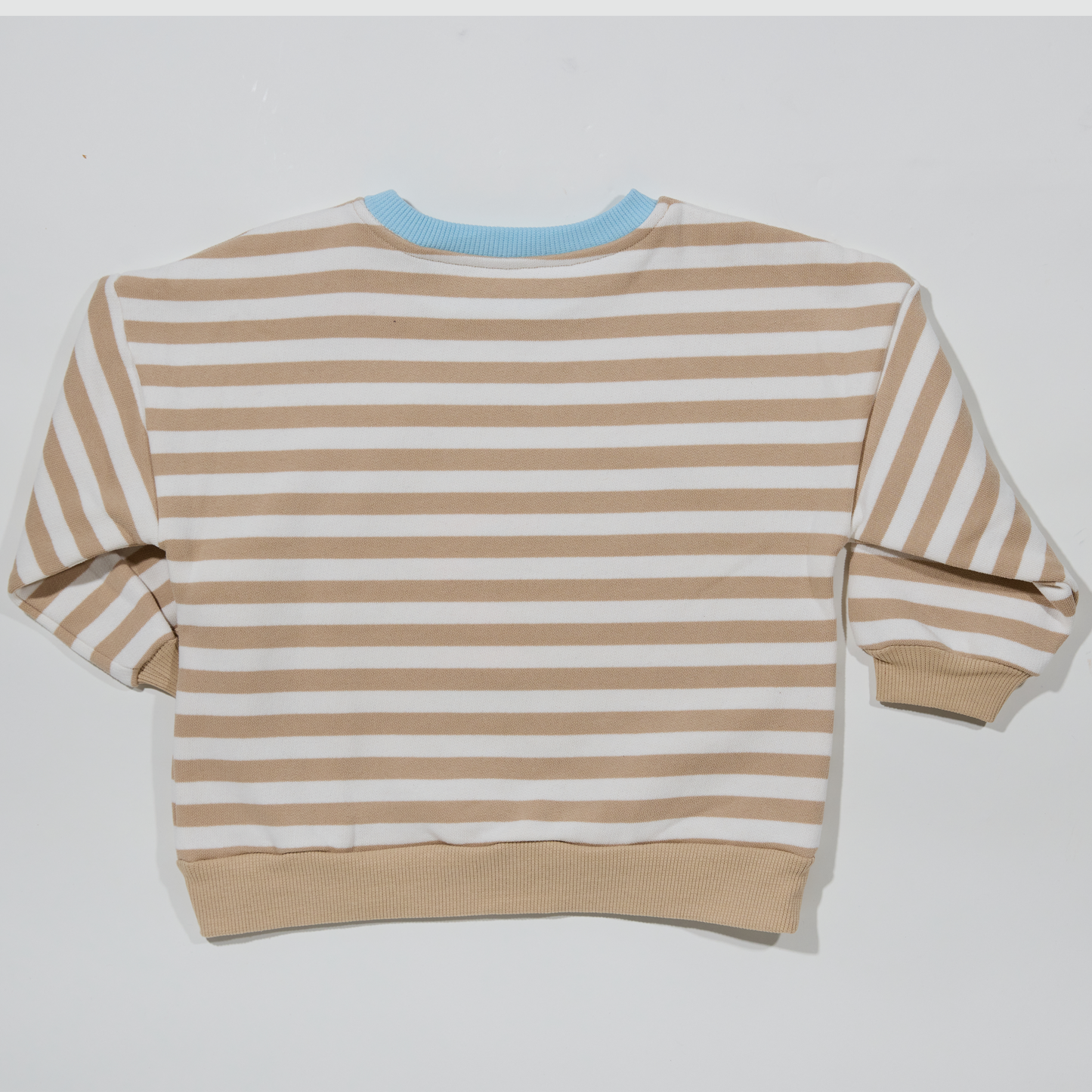 Gestreiftes, rsandfarbenes Sweatshirt mit Geburtstagszahl für Maedchen und Jungen- Lululobster