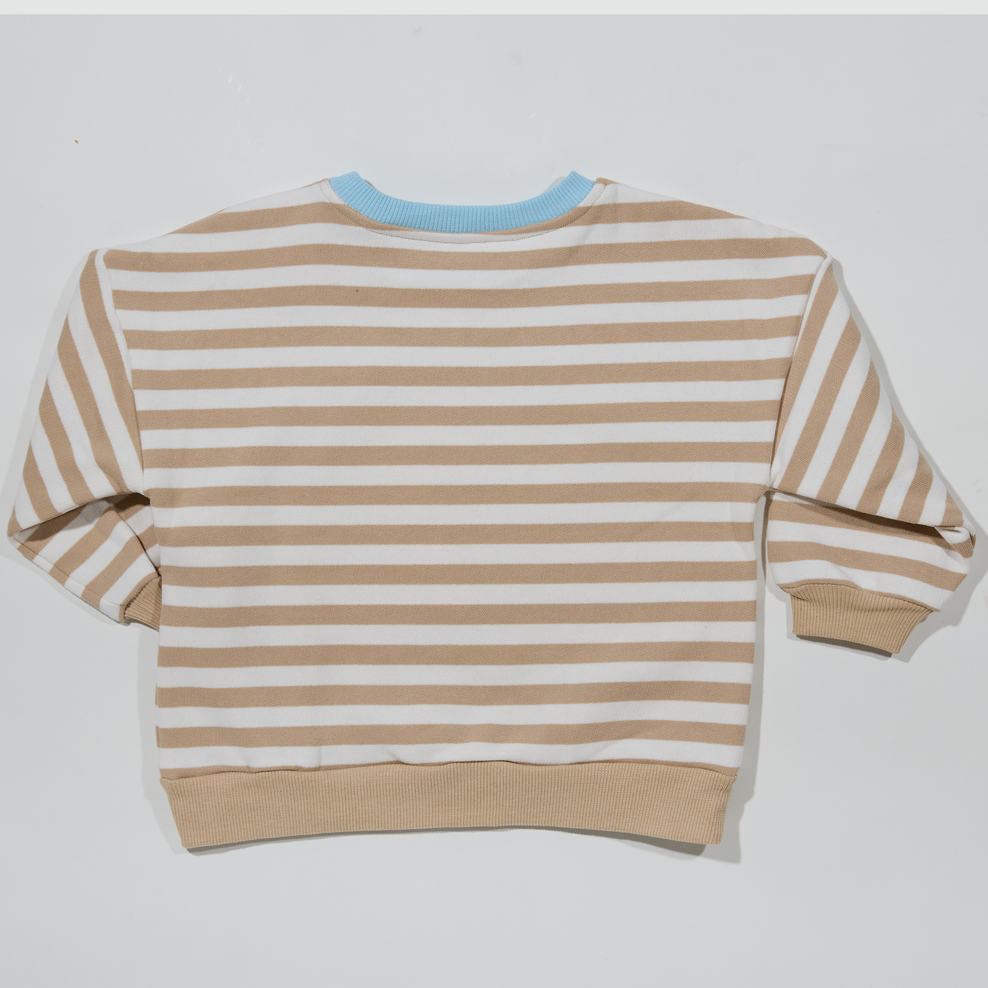 Gestreiftes, rsandfarbenes Sweatshirt mit Geburtstagszahl für Maedchen und Jungen- Lululobster